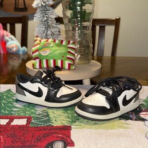 Jordan Kids Black and White Sneakers